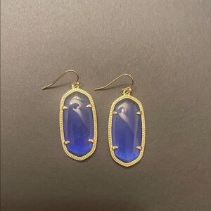 Kendra Scott Blue and Gold Drop Earrings
